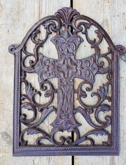 Klein-antiek-gietijzeren-rooster-element-ornament-voordeur-deur-raam