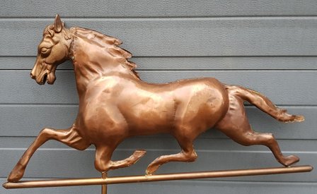 Koperen-windwijzer-windvaan-windhaan-met-ornament-Paard-1