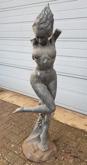 Antiek-tuinbeeld-brons-Art-Nouveau-danseres-standbeeld-kunstwerk-oud-1
