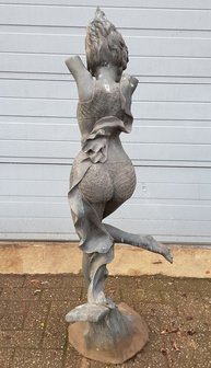 Antiek-tuinbeeld-brons-Art-Nouveau-danseres-standbeeld-kunstwerk-oud-2