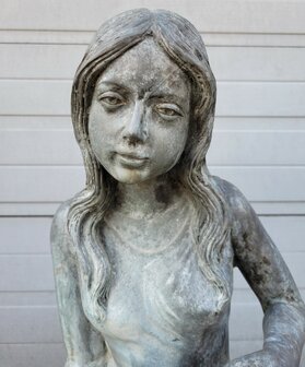 Antiek-brons-beeld-Vrouw-met-waterkruik-waterspuwer-fontein-5