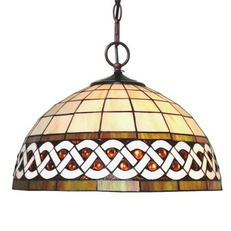 Klassiek-Tiffany-hanglamp-wit-metaal-glas-hanglamp-eettafel