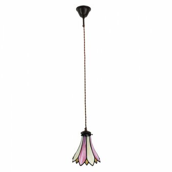 Tiffany-hanglamp-lelie-roze-beige-glas-metaal-hanglamp-eettafel-2