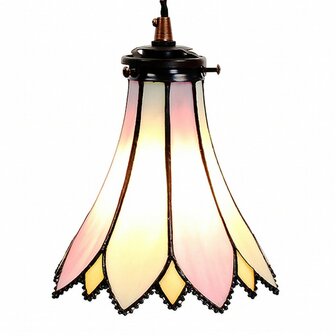 Tiffany-hanglamp-lelie-roze-beige-glas-metaal-hanglamp-eettafel-1