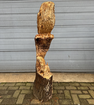 Houtsnijwerk-houtsculptuur-een-uil-vos-en-eekhoorn-3