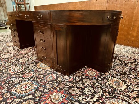 Klassiek-Engels-Engelse-Antiek-Art-Deco-Jan-Frantzen-Bureau-Partnerdesk-Tafel