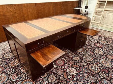 Klassiek-Engels-Engelse-Antiek-Art-Deco-Jan-Frantzen-Bureau-Partnerdesk-Tafel