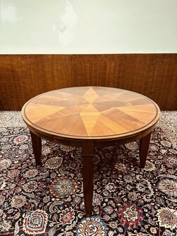 Klassiek-Engels-Art-Deco-Ronde-Vergadertafel-Eetafel-Inleg