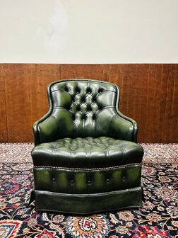 Klassiek-Engels-Antiek-Chesterfield-Fauteuil