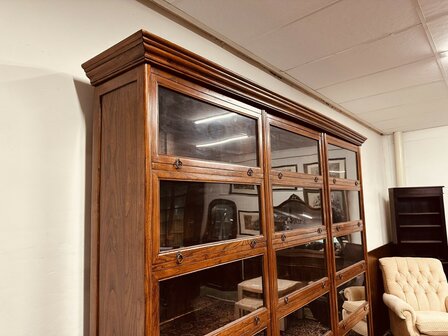 Grote-Klassiek-Engels-Engelse-Antiek-Antieke-Boekenkast-Bibliotheekkast