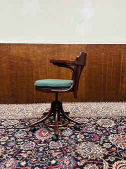 Klassiek-Engels-Antieke-Bureaustoel-Stoel-Thonet-Stijl