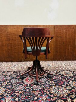 Klassiek-Engels-Antieke-Bureaustoel-Stoel-Thonet-Stijl