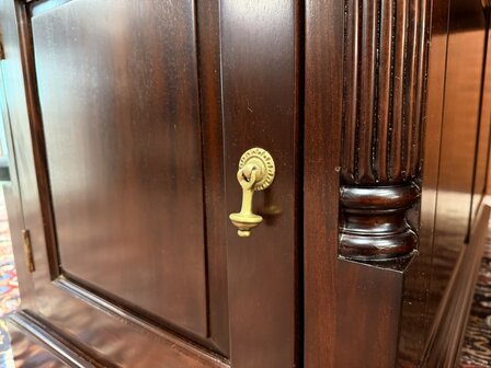 Groot-Klassiek-Engels-Antiek-Bureau-Partnerdesk-Lederen-Inleg-11