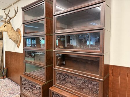 Antiek-Engels-Klassiek-Oud-Globe-Wernicke-Boekenkast-Bibliotheekkast-Vitrinekast-6