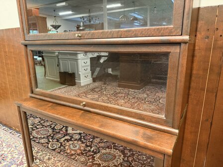 Antiek-Engels-Klassiek-Oud-Globe-Wernicke-Boekenkast-Bibliotheekkast-Vitrinekast-11