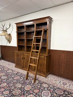 Klassiek-Engels-Antiek-Oud-Eikenhouten-Eichholtz-Boekenkast-Bibliotheekkast