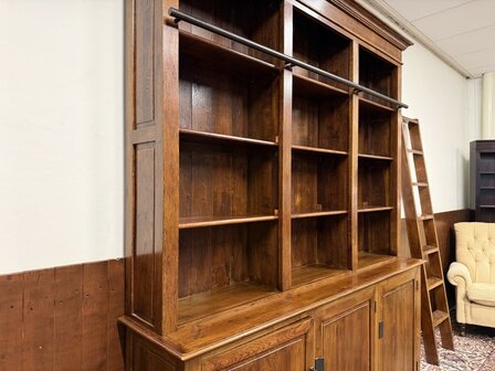 Klassiek-Engels-Antiek-Oud-Eikenhouten-Eichholtz-Boekenkast-Bibliotheekkast