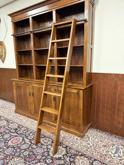 Klassiek-Engels-Antiek-Oud-Eikenhouten-Eichholtz-Boekenkast-Bibliotheekkast