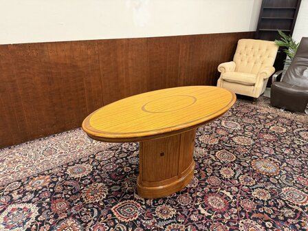 Klassiek-Engels-Antiek-Oud-Chesterfield-Globe-Wernicke-Vergadertafel-Tafel-2