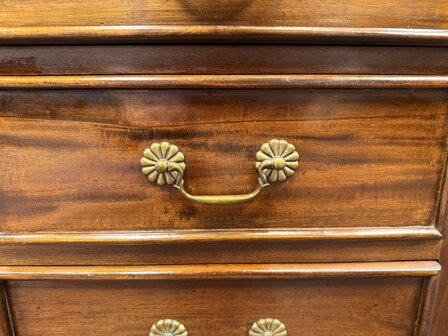 Engels-Klassiek-Oud-Antiek-Chesterfield-Bureau-Desk-Partnerdesk-Groen-Lederen-Inleg