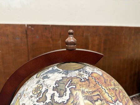 Klassiek-Oud-Antiek-Italiaans-Zoffoli-Bar-Drank-Globe-Weredbol-Tafelmodel