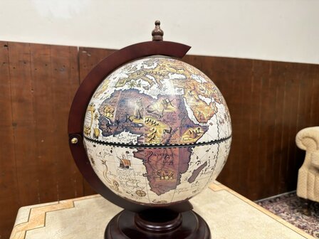 Klassiek-Oud-Antiek-Italiaans-Zoffoli-Bar-Drank-Globe-Weredbol-Tafelmodel