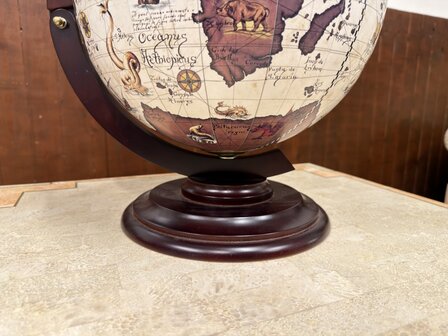 Klassiek-Oud-Antiek-Italiaans-Zoffoli-Bar-Drank-Globe-Weredbol-Tafelmodel