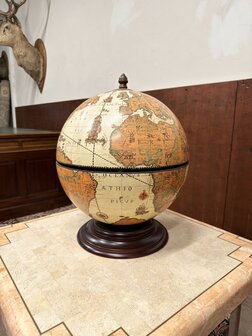 Klassiek-Oud-Antiek-Italiaans-Zoffoli-Bar-Drank-Globe-Weredbol-Tafelmodel