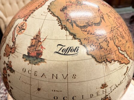 Klassiek-Oud-Antiek-Italiaans-Zoffoli-Bar-Drank-Globe-Weredbol-Tafelmodel