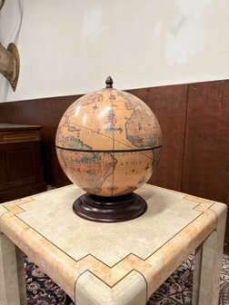 Klassiek-Oud-Antiek-Italiaans-Zoffoli-Drank-Bar-Globe-Weredbol-Tafelmodel