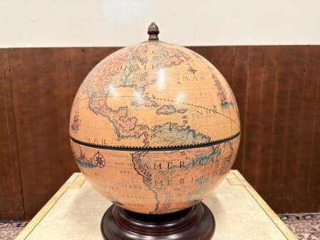 Klassiek-Oud-Antiek-Italiaans-Zoffoli-Drank-Bar-Globe-Weredbol-Tafelmodel