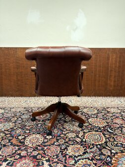 Klassiek-Engels-Antiek-Oud-Chesterfield-Nieuw-Nieuwe-Bureaustoel-President-Chair