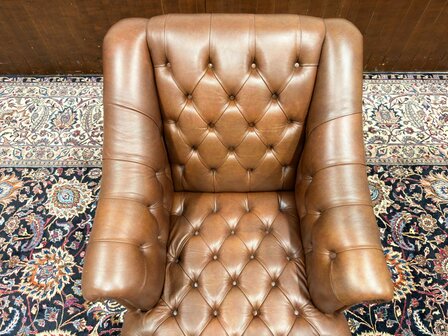 Klassiek-Engels-Antiek-Oud-Chesterfield-Ligbank-Relax-Bank-Chaise-Longue