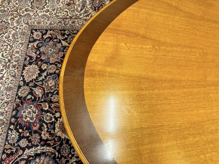 Klassiek-Oud-Antiek-Engels-Chesterfield-Globe-Wernicke-Art-Deco-Vergadertafel-Conferentietafel-Tafel