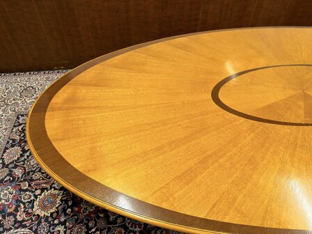 Klassiek-Oud-Antiek-Engels-Chesterfield-Globe-Wernicke-Art-Deco-Vergadertafel-Conferentietafel-Tafel