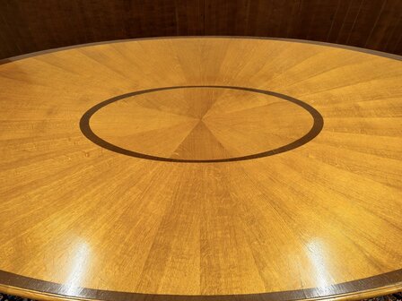 Klassiek-Oud-Antiek-Engels-Chesterfield-Globe-Wernicke-Art-Deco-Vergadertafel-Conferentietafel-Tafel