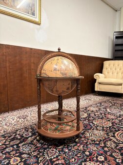 Klassiek-Oud-Antiek-Italiaans-Zoffoli-Bar-Drank-Globe-Barglobe-Weredbol-Vloermodel