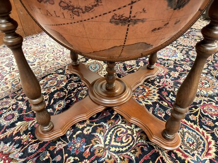 Grote-Klassiek-Oud-Antiek-Italiaans-Italiaanse-Globe-Wereld-bol-Barglobe-Drankglobe-van-Zoffoli