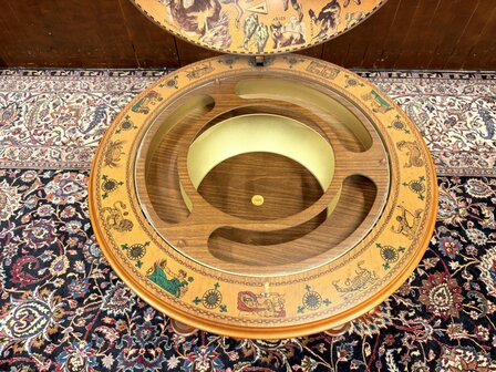 Grote-Klassiek-Oud-Antiek-Italiaans-Italiaanse-Globe-Wereld-bol-Barglobe-Drankglobe-van-Zoffoli