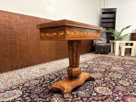 Klassiek-Oud-Antiek-19e-eeuws-Nederlandse-Speeltafel-Game-Table