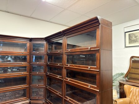 Klassiek-Engels-Antiek-Oud-Chesterfield-Globe-Wernicke-Stijl-Boekenkast-Bibliotheekkast-Hoekkast