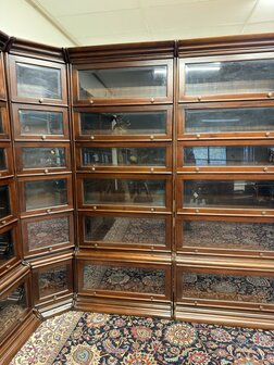 Klassiek-Engels-Antiek-Oud-Chesterfield-Globe-Wernicke-Stijl-Boekenkast-Bibliotheekkast-Hoekkast