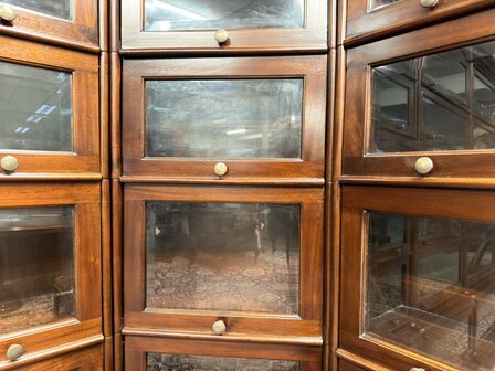 Klassiek-Engels-Antiek-Oud-Chesterfield-Globe-Wernicke-Stijl-Boekenkast-Bibliotheekkast-Hoekkast