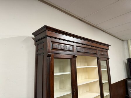Klassiek-Engels-Antiek-Oud-Chesterfield-Apothekerskast-Boekenkast