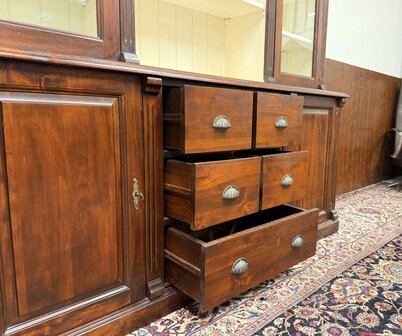 Klassiek-Engels-Antiek-Oud-Chesterfield-Apothekerskast-Boekenkast