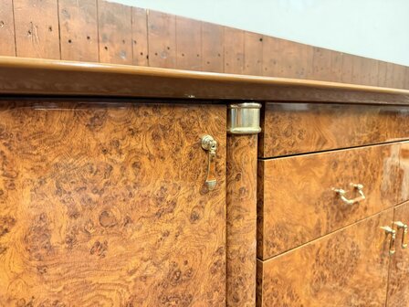 Klassiek-Oud-Antiek-Italiaans-Wortelnotenhout-Kantoorkast-Dressoir