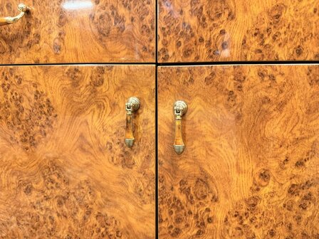 Klassiek-Oud-Antiek-Italiaans-Wortelnotenhout-Kantoorkast-Dressoir