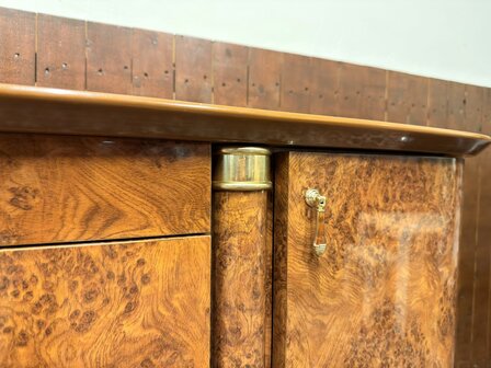 Klassiek-Oud-Antiek-Italiaans-Wortelnotenhout-Kantoorkast-Dressoir