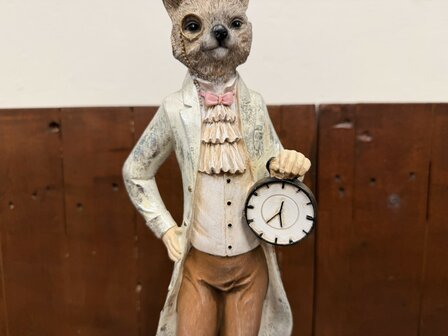 Klassiek-Engels-Antiek-Oud-Chesterfield-Beeld-Kat-2