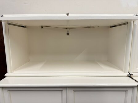 Klassiek-Engels-Antiek-Oud-Originele-Globe-Wernicke-Dressoir-Boekenkast-Wit